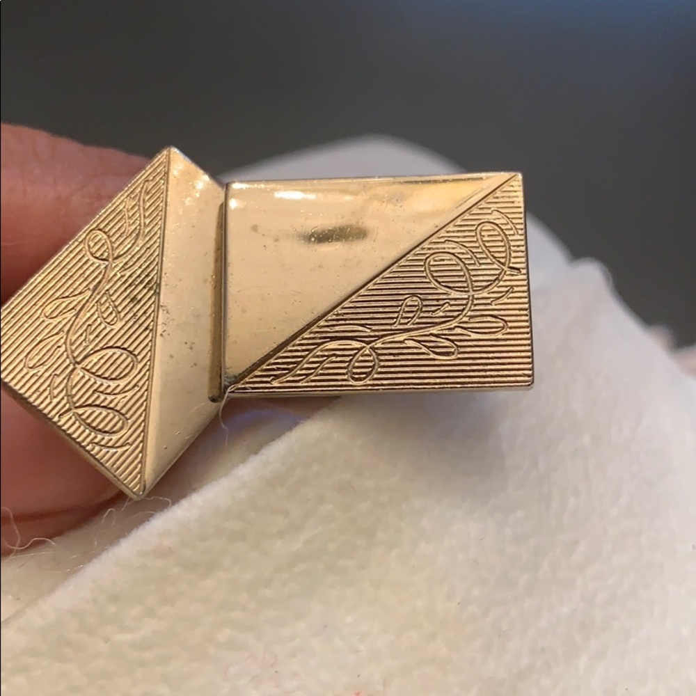 Gold plated vintage cuff links
